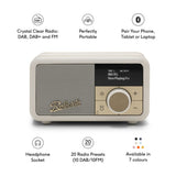 Roberts Revival Petite 2 DAB Radio & Portable Bluetooth Speaker In Pastel Cream