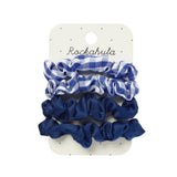 Rockahula Kids School Check and Satin Scrunchie Set Blue
