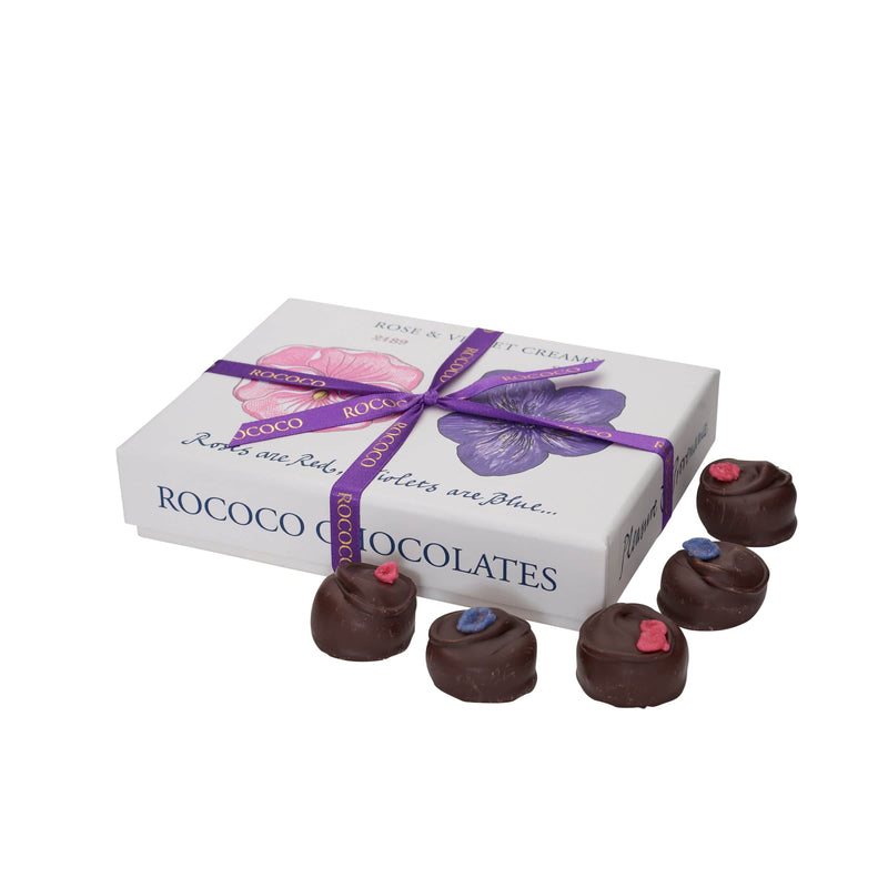 Rococo Chocolates Rose & Violet Creams Chocolate Box 260G