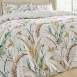 RHS Ornamental Grasses 200 Thread Count Cotton Reversible King Duvet Cover Set with Pillowcases Natural