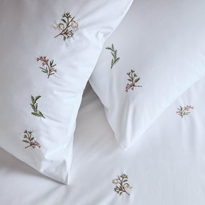 Historic Royal Palaces - Victoria Sprigs Embroidery Standard Pillowcase Pair