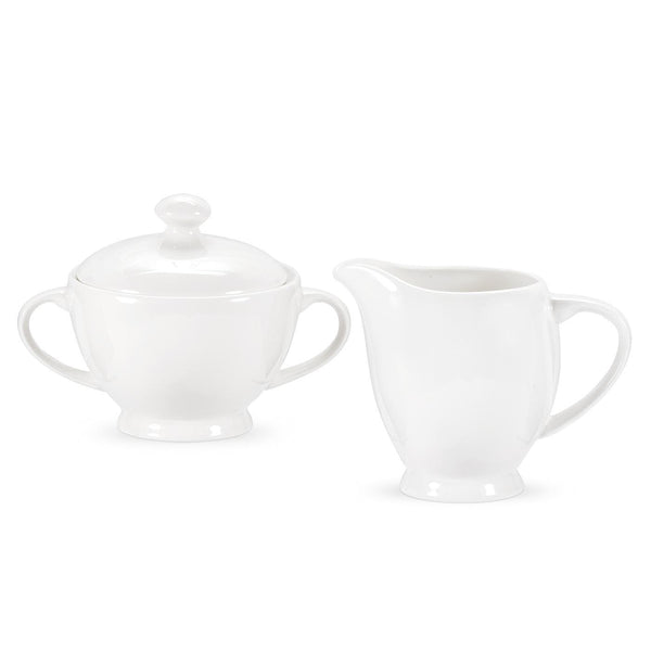 Royal Worcester Serendipity White Sugar Bowl and Creamer