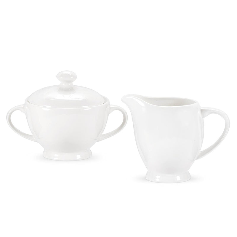 Royal Worcester Serendipity White Sugar Bowl and Creamer