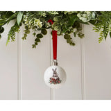 Royal Worcester Wrendale Christmas Merry Christmas Bauble
