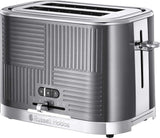 Russell Hobbs 25250 2 Slice Geo Grey Stainless Toaster