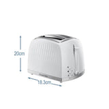 Russell Hobbs Honeycomb 2 Slice Toaster In White