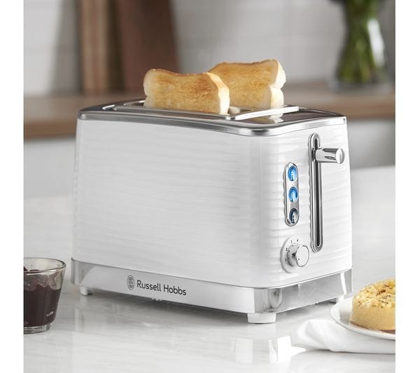 Russell Hobbs Inspire White 2 slice toaster