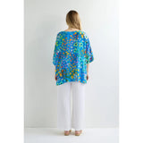Sahara Abstract Painted Garden Top In Multi