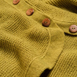 Sahara Avocado Ribbed Wool Blend Button Jumper