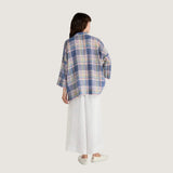 Sahara Crinkle Check Jacquard Shirt In Night Multi