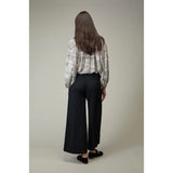 Sahara Crinkle Viscose Wide Trousers In Black