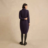 Sahara Damson Waffle Textured Jersey Bubble Dress In Purple