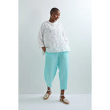 Sahara Etched Floral Viscose Shirt In White