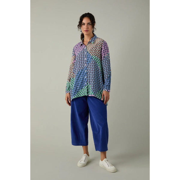 Sahara Sahara Winter Patchwork Silk Shirt