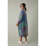 Sahara Geo Patchwork Print Shirt Dress
