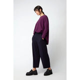 Sahara Graphic Stripe Bubble Trousers in Plum