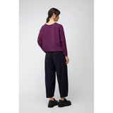 Sahara Graphic Stripe Bubble Trousers in Plum