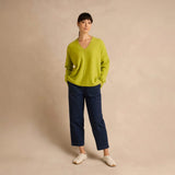 Sahara Kiwi Merino Wool V Neck Jumper