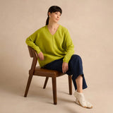 Sahara Kiwi Merino Wool V Neck Jumper
