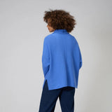 Sahara Merino Cowl Neck Jumper In Bluebell