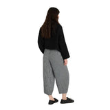 Sahara Micro Gingham Bubble Trousers In Black/White