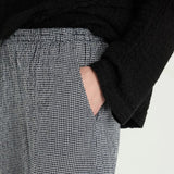Sahara Micro Gingham Bubble Trousers In Black/White
