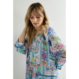 Sahara Modern Mosaic Patchwork Dress In Multi