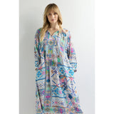 Sahara Modern Mosaic Patchwork Dress In Multi