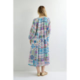 Sahara Modern Mosaic Patchwork Dress In Multi