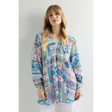 Sahara Modern Mosaic Patchwork Top In Multi