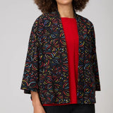 Sahara Mosaic Jacquard Jersey Jacket In Black Multi
