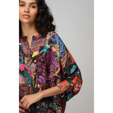 Sahara Patchwork Silk Shirt In Multi