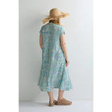 Sahara Patchwork Tie Dye Pleated Dress In Multi