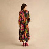 Sahara Pixelated Floral Flared Dress