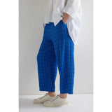 Sahara Stitched Grid Check Bubble Trouser In Periwinkle