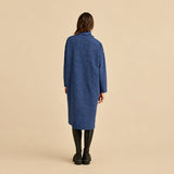 Sahara Wave Textured Crinkle Dress In Cobalt
