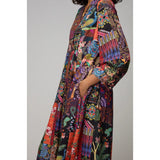 Sahara Winter Patchwork Dress In Multi