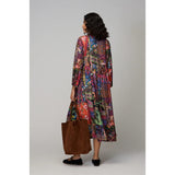 Sahara Winter Patchwork Dress In Multi