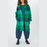 Sahara Wool Check Maxi Coat