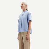 Samsøe Samsøe Mina ss shirt 14028 in Blue Heron