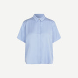 Samsøe Samsøe Mina ss shirt 14028 in Blue Heron