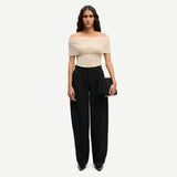 Samsøe Samsøe SAHARPER Pleat Trousers In Black