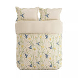 Sanderson Kingfisher & Iris Cover Set Size Double in Azure & Linen