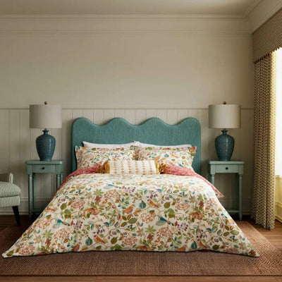 Sanderson Birds & Berries Bedding In Rowan Berry - Double Duvet Set