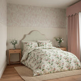 Sanderson 'Elouise' Cotton Single Duvet Cover Set In Rose