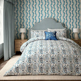 Sanderson Jamilia Double Duvet Cover Set in Blue