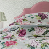 Sanderson Summer Peony Double Duvet Cover Set In Vineyard Rose