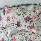 Sanderson Summer Peony Double Duvet Cover Set In Vineyard Rose