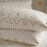 Sanderson 'Summer Scallop' Cotton Double Duvet Cover Set In Lavender