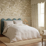 Sanderson Summer Scallop Cotton King Size Duvet Cover In Lavender